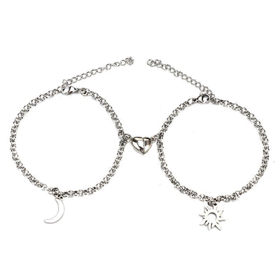 Magnet Attraction Stainless Steel Bracelets For Couples Men Women