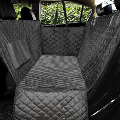 Dog Car Seat Cover & Mesh Pet Carrier Hammock – Safety Protector with Zippered Pocket for Travel
