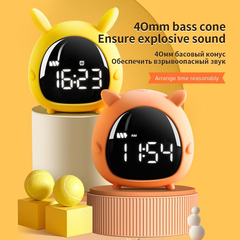 Alarm Clock Kids Child Children Sleep Bedside Alarm Clock Digital Wake Up Children's Alarm Clocks for Girls Boys Bedroom Temperature Snooze Timer Clock for Bedroom/Table/Desk