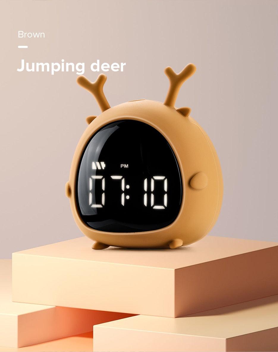 Alarm Clock Kids Child Children Sleep Bedside Alarm Clock Digital Wake Up Children's Alarm Clocks for Girls Boys Bedroom Temperature Snooze Timer Clock for Bedroom/Table/Desk