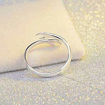 Alloy Simple Hands Hug Ring Opening Adjustable Jewelry - NeraVault