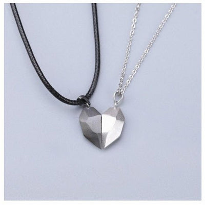 Attractive Wishing Stone Couple Necklace Ancient Love Token Heart - shaped - NeraVault