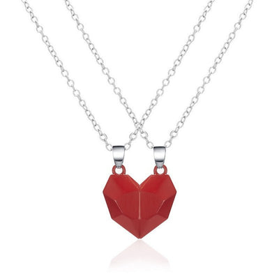 Attractive Wishing Stone Couple Necklace Ancient Love Token Heart - shaped - NeraVault