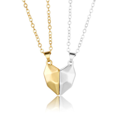 Attractive Wishing Stone Couple Necklace Ancient Love Token Heart - shaped - NeraVault