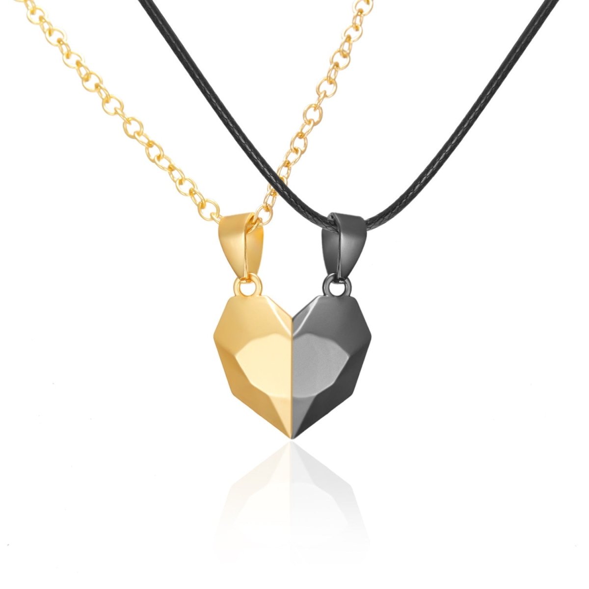 Attractive Wishing Stone Couple Necklace Ancient Love Token Heart - shaped - NeraVault