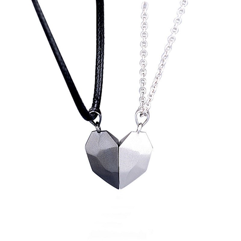 Attractive Wishing Stone Couple Necklace Ancient Love Token Heart - shaped - NeraVault