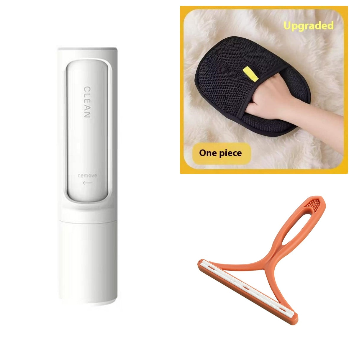 2-in-1 Reusable Pet Hair Remover Brush & Lint Roller – Portable Self-Cleaning Fur and Dust Tool