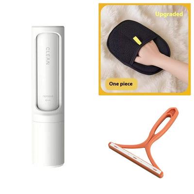 2-in-1 Reusable Pet Hair Remover Brush & Lint Roller – Portable Self-Cleaning Fur and Dust Tool