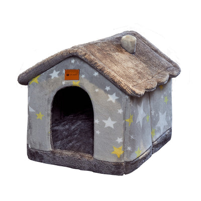 Foldable Winter Dog House & Cat Bed – Removable Nest Enclosed Cozy Kennel Sofa