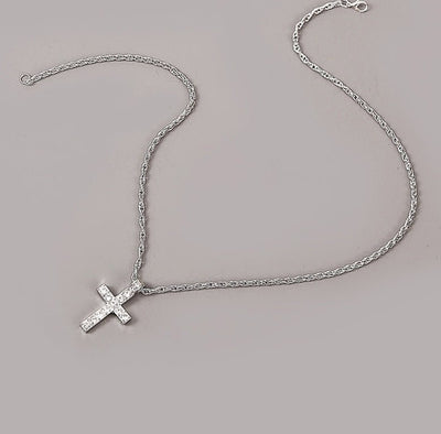Cross Pendant Necklaces For Women Men Punk Hiphop Rope Chain On Neck Rapper Jewelry - NeraVault