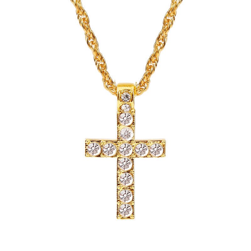 Cross Pendant Necklaces For Women Men Punk Hiphop Rope Chain On Neck Rapper Jewelry - NeraVault