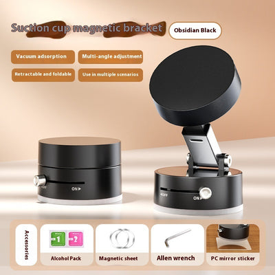 Foldable Magnetic Car Phone Holder with Suction Cup – Hands-Free Navigation Mount