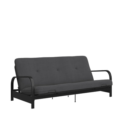 Caddie 6-Inch Futon Mattress – Full Size, Gray Linen