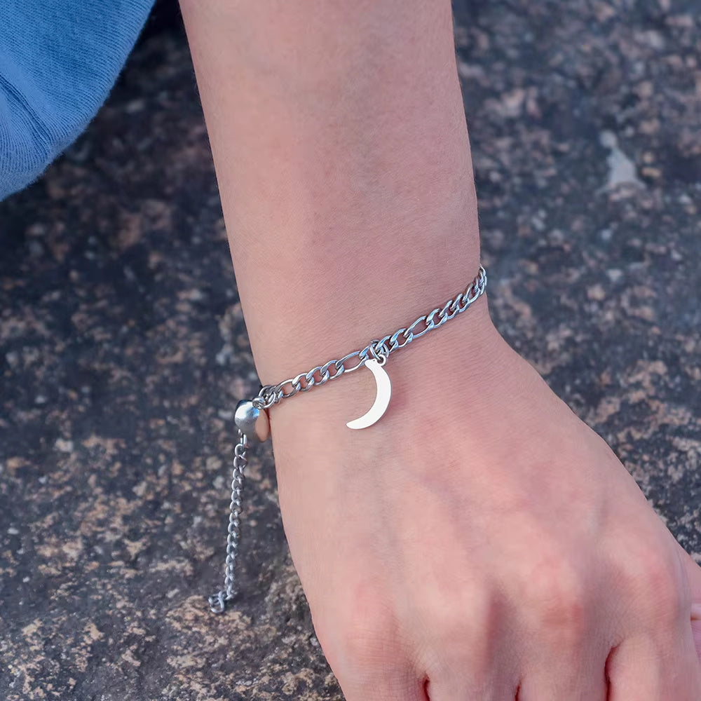 Magnet Attraction Stainless Steel Bracelets For Couples Men Women