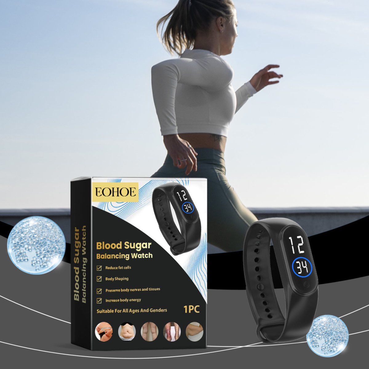 EOHOE Sports Watch Outdoor Running, Daily Portable, Lightweight, Increase Energy Management, Body Sports Watch - NeraVault