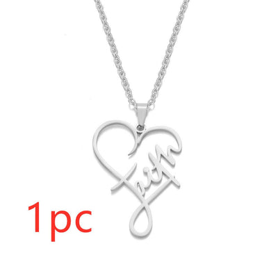 European And American Necklace Heart Of Faith Pendant - NeraVault