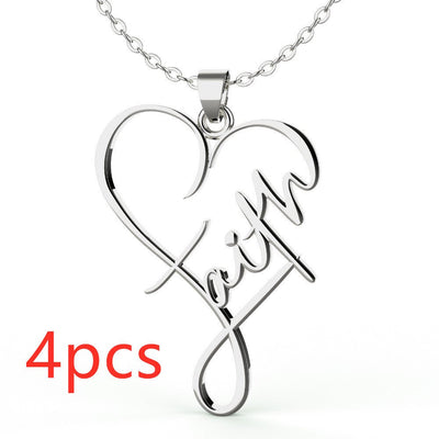 European And American Necklace Heart Of Faith Pendant - NeraVault