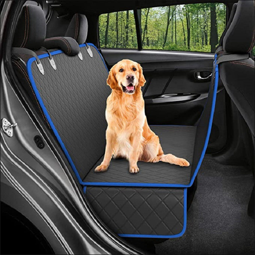 Dog Car Seat Cover & Mesh Pet Carrier Hammock – Safety Protector with Zippered Pocket for Travel
