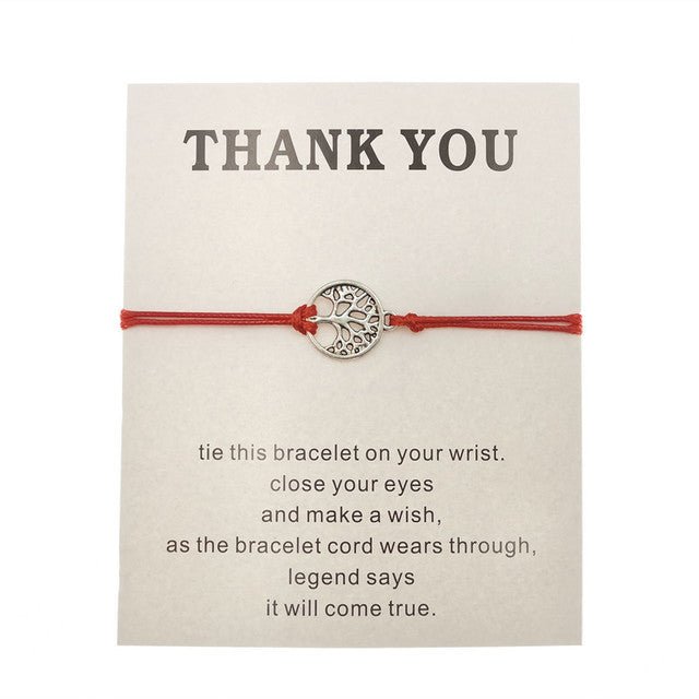 Hand - woven Red Rope Tree of Life Bracelet - NeraVault