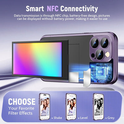IPhone15 PRO PROMAX NFC Ink Screen Flip Phone Case Smart Creative DIY Custom All - Inclusive Case - NeraVault
