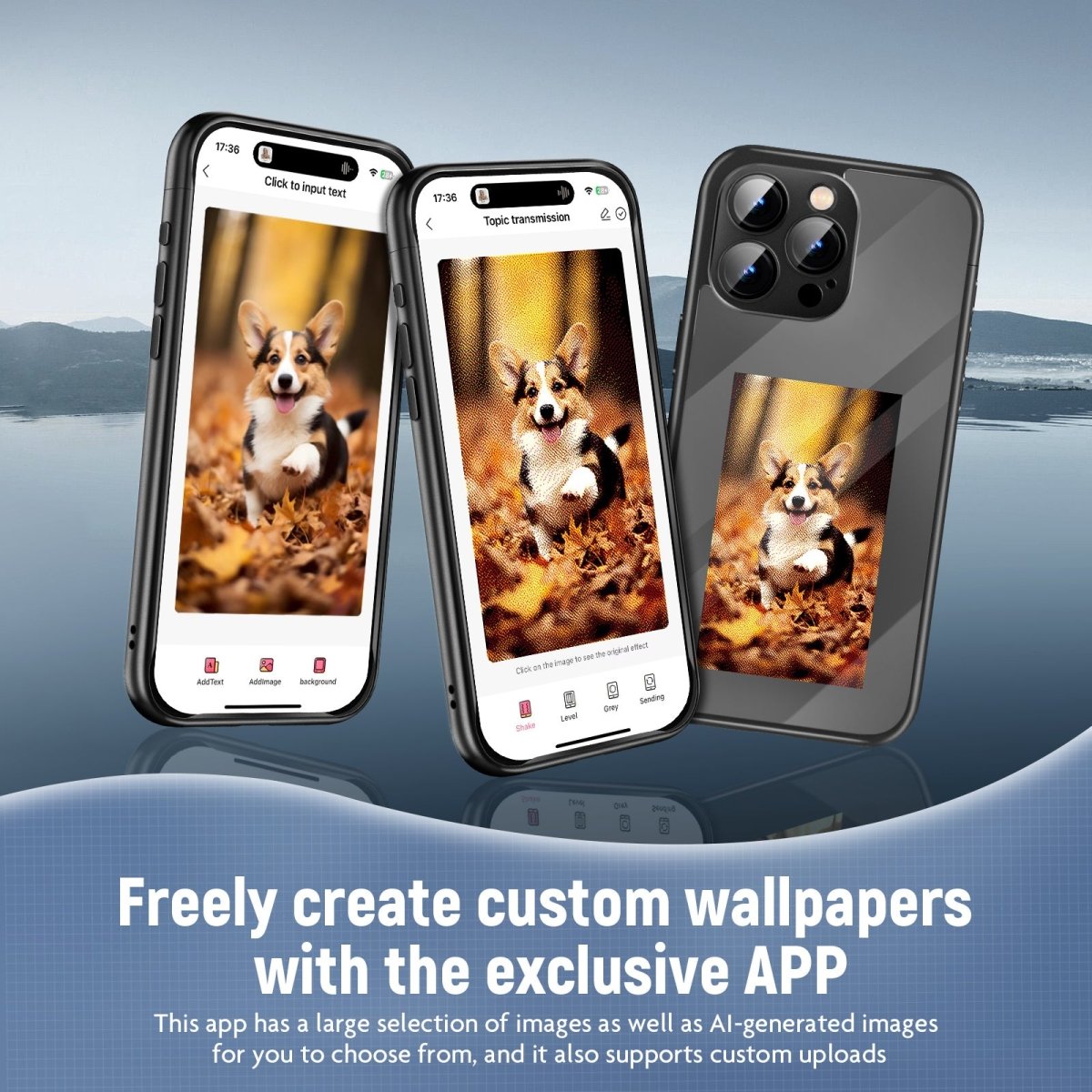 IPhone15 PRO PROMAX NFC Ink Screen Flip Phone Case Smart Creative DIY Custom All - Inclusive Case - NeraVault