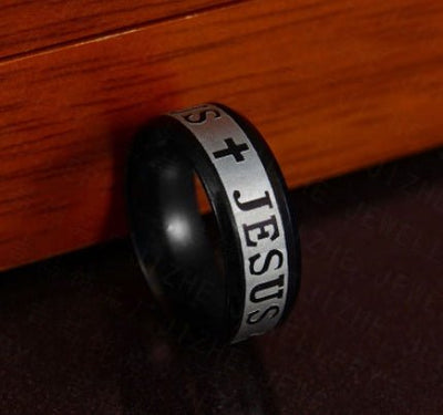 Jesus Cross Stainless Steel Ring - NeraVault