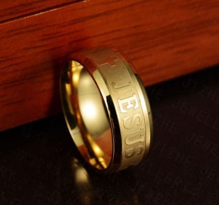 Jesus Cross Stainless Steel Ring - NeraVault