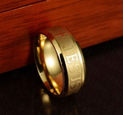 Jesus Cross Stainless Steel Ring - NeraVault