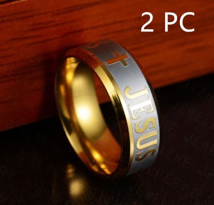 Jesus Cross Stainless Steel Ring - NeraVault