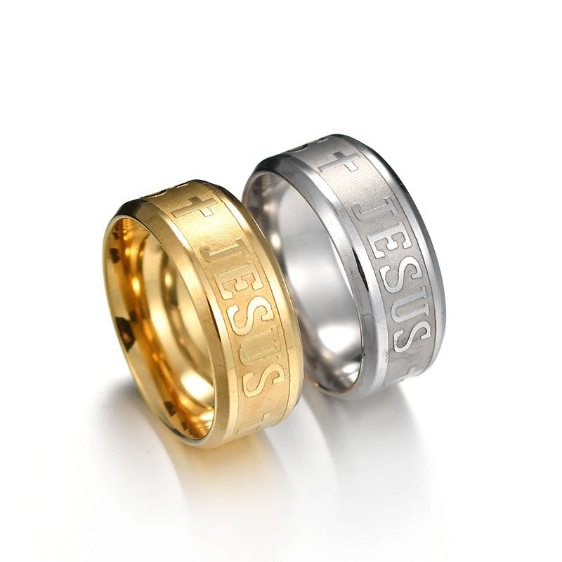 Jesus Cross Stainless Steel Ring - NeraVault