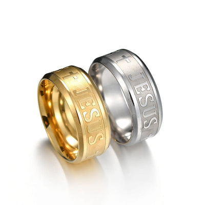 Jesus Cross Stainless Steel Ring - NeraVault