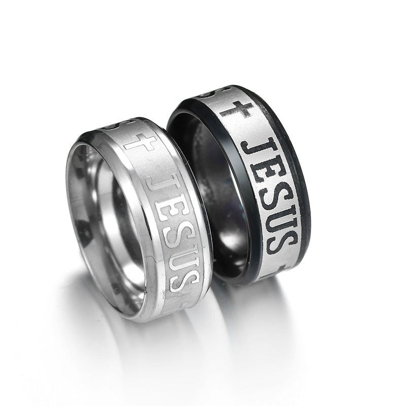 Jesus Cross Stainless Steel Ring - NeraVault