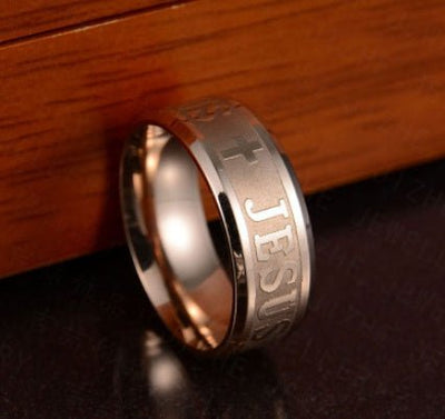 Jesus Cross Stainless Steel Ring - NeraVault