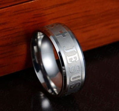 Jesus Cross Stainless Steel Ring - NeraVault