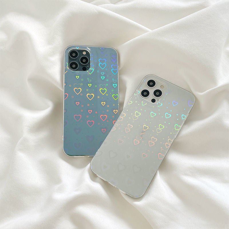 Laser Colorful Love For Double - sided Coated Silicone Phone Case - NeraVault