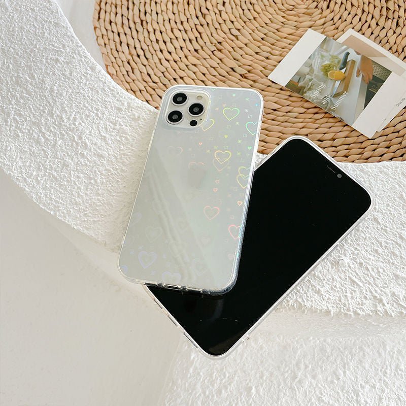 Laser Colorful Love For Double - sided Coated Silicone Phone Case - NeraVault