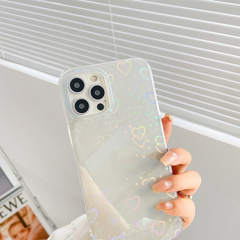 Laser Colorful Love For Double - sided Coated Silicone Phone Case - NeraVault