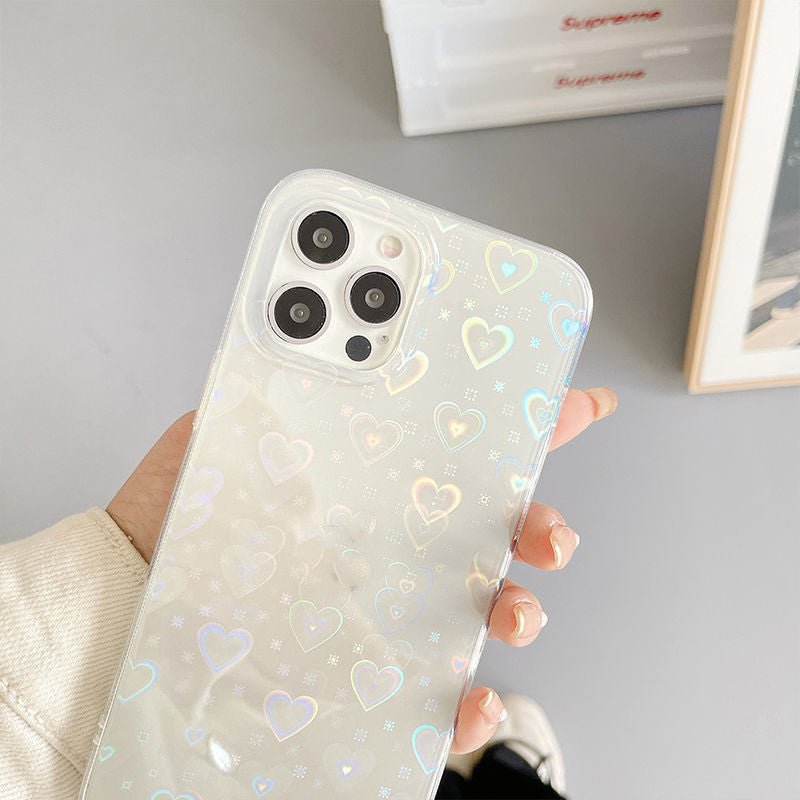 Laser Colorful Love For Double - sided Coated Silicone Phone Case - NeraVault