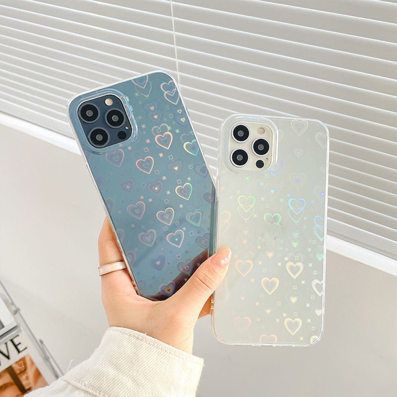 Laser Colorful Love For Double - sided Coated Silicone Phone Case - NeraVault