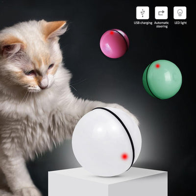 LED Laser Electronic Rolling Pet Funny Cat Toy Ball - NeraVault