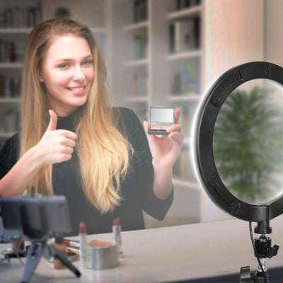 LED Selfie Ring Light Dimmable 120 LEDs Makeup Ring Lights With Adjustable Tripod Stand Cell Phone Holder - NeraVault