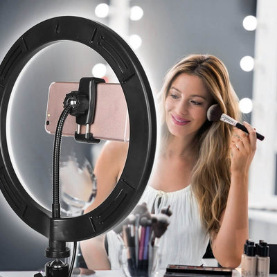 LED Selfie Ring Light Dimmable 120 LEDs Makeup Ring Lights With Adjustable Tripod Stand Cell Phone Holder - NeraVault