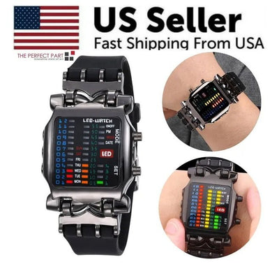 Luxury Men's Watch LED Sports Date Digital Bracelet Waterproof Quartz Wristwatch - NeraVault