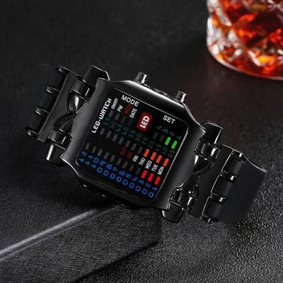 Luxury Men's Watch LED Sports Date Digital Bracelet Waterproof Quartz Wristwatch - NeraVault