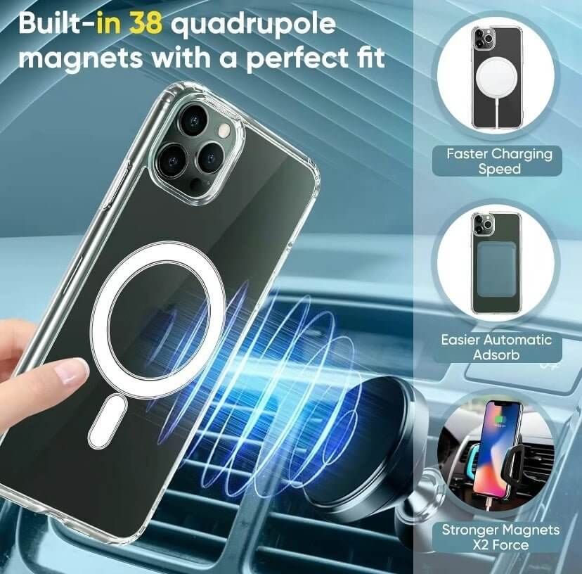 Magnetic phone Case For iPhone 15 14 Plus, Pro, Pro Max Case, Compatible With MagSafe, Shockproof Military - NeraVault