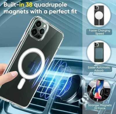 Magnetic phone Case For iPhone 15 14 Plus, Pro, Pro Max Case, Compatible With MagSafe, Shockproof Military - NeraVault