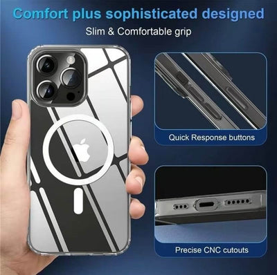 Magnetic phone Case For iPhone 15 14 Plus, Pro, Pro Max Case, Compatible With MagSafe, Shockproof Military - NeraVault