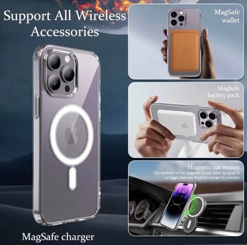 Magnetic phone Case For iPhone 15 14 Plus, Pro, Pro Max Case, Compatible With MagSafe, Shockproof Military - NeraVault