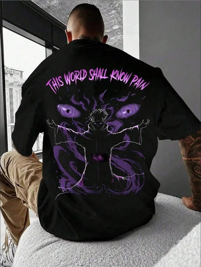 Men's Creative Anime - Inspired Casual T-Shirt - Comfortable Crew Neck, Short Sleeve, Regular Fit, Machine Washable - Perfect For Casual Attire - NeraVault