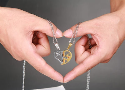 Pendant Love Necklace Set Lover Valentine Gifts Stainless Steel Chain Necklace - NeraVault